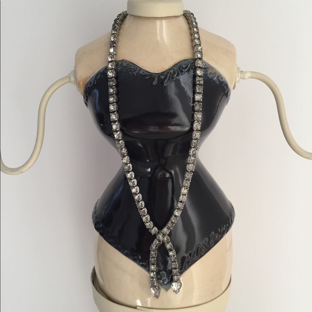 Faux diamond necklace